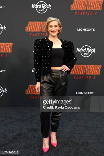 Katee Sackhoff attends the Premiere Of Lionsgate's "John Wick: Chapter 4" at TCL Chinese Theatre on March 20, 2023 in Hollywood, California.