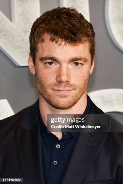 Gabriel Basso attends the Los Angeles premiere of Netflix's "The Night Agent" at TUDUM Theater on March 20, 2023 in Hollywood, California.