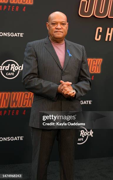 Laurence Fishburne attends the Premiere Of Lionsgate's "John Wick: Chapter 4" at TCL Chinese Theatre on March 20, 2023 in Hollywood, California.