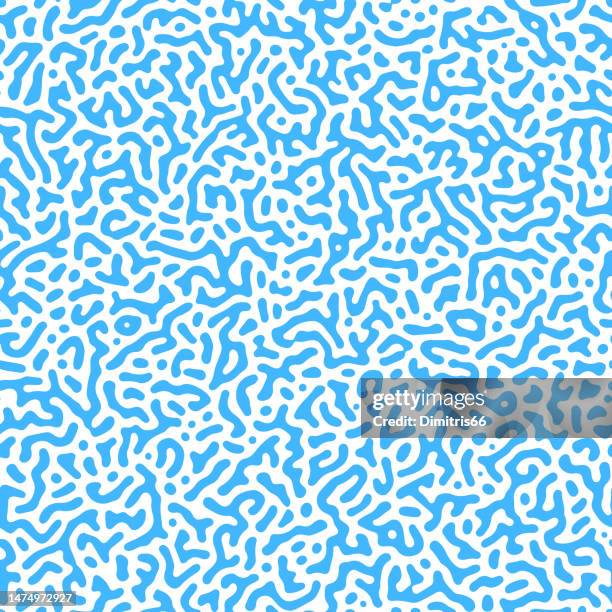 nahtloses blaues turing-muster - pattern stock-grafiken, -clipart, -cartoons und -symbole