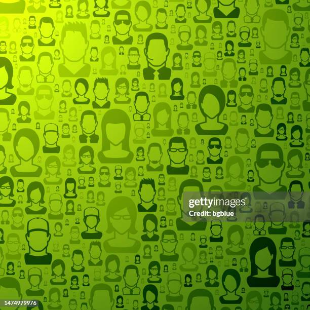 abstract green background - people pattern - man dark background stock illustrations
