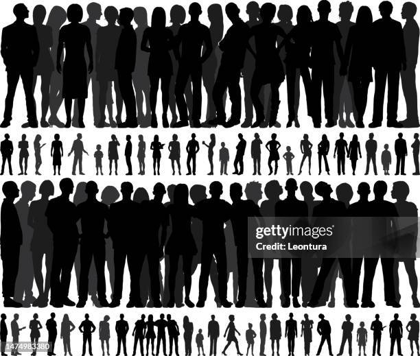 crowd (all people are complete and moveable, see below) - smart casual businessman stock illustrations