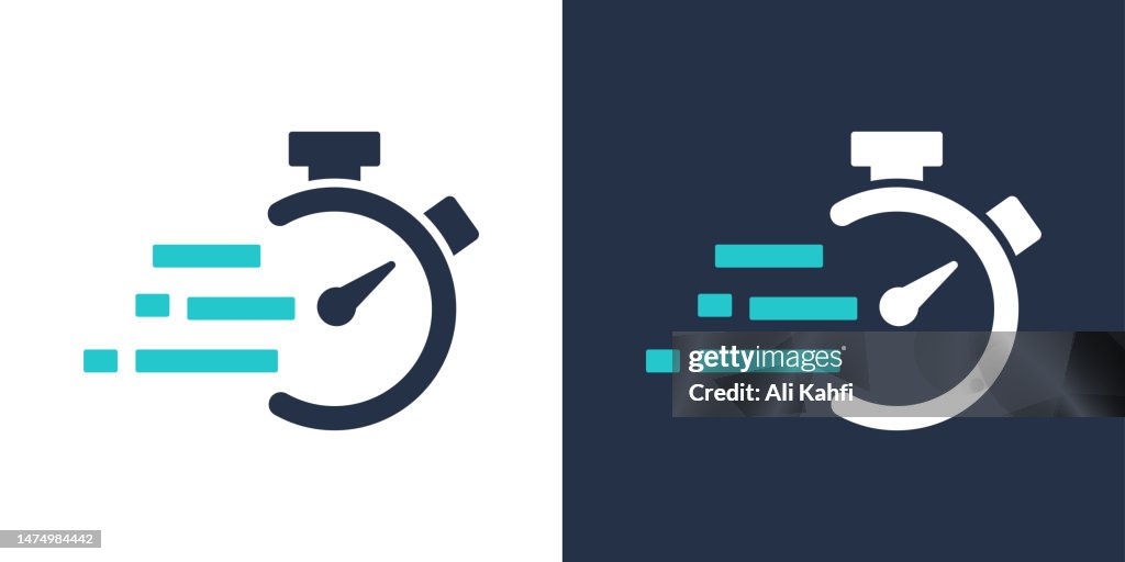Time speed icon. Solid icon vector illustration. For website design, logo, app, template, ui, etc.
