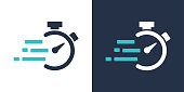 Time speed icon. Solid icon vector illustration. For website design, logo, app, template, ui, etc.