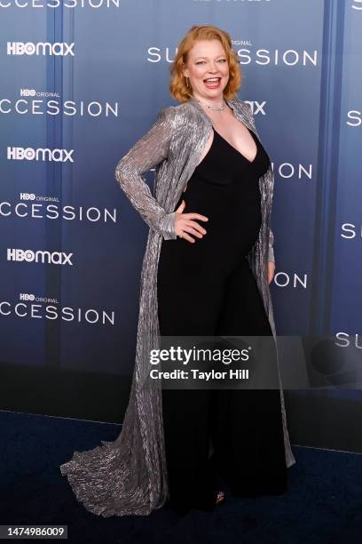 Sarah Snook attends the Season 4 premiere of HBO's "Succession" at Jazz at Lincoln Center on March 20, 2023 in New York City.