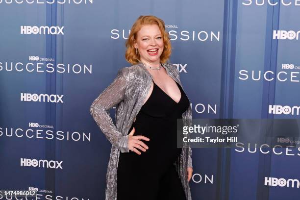 Sarah Snook attends the Season 4 premiere of HBO's "Succession" at Jazz at Lincoln Center on March 20, 2023 in New York City.