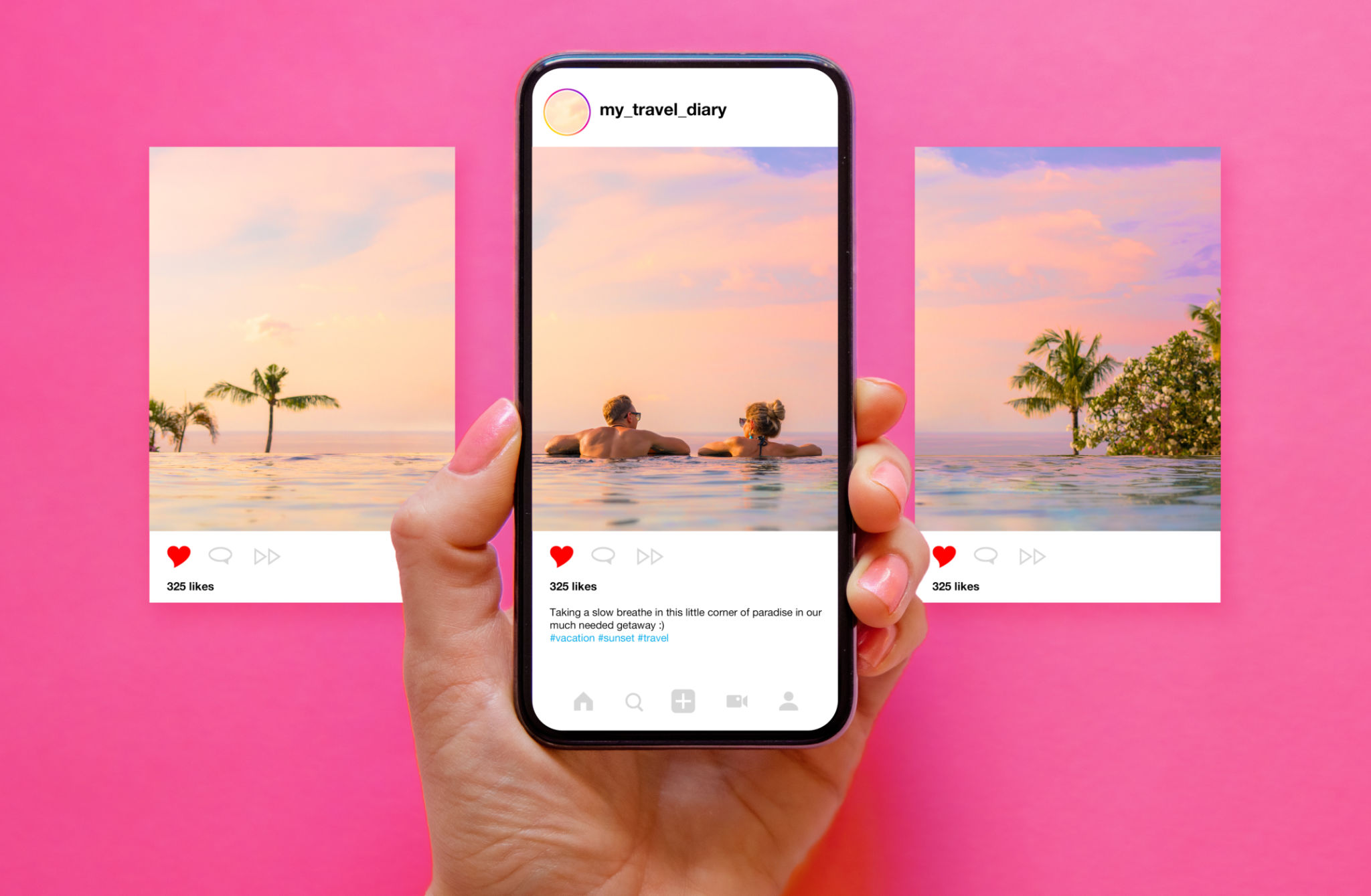 Mockup for social media post with photo carousel Mockup for social media post with photo carousel