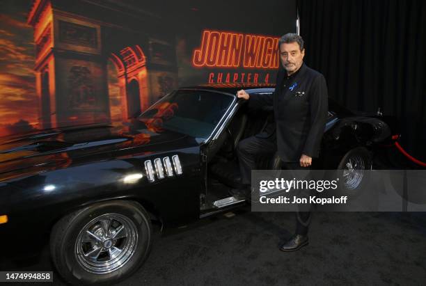 Ian McShane attends “John Wick: Chapter 4” Los Angeles Premiere at TCL Chinese Theatre on March 20, 2023 in Hollywood, California.