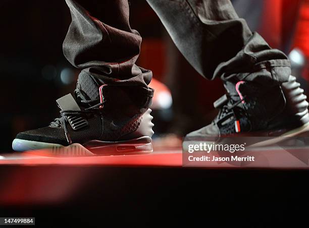 Rapper Wale performs onstage at Debra Lee's Pre-BET Awards Celebration during the 2012 BET Awards at Union Station on June 30, 2012 in Los Angeles,...