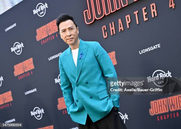 Donnie Yen attends the Los Angeles Premiere of Lionsgate's "John Wick: Chapter 4" at TCL Chinese Theatre on March 20, 2023 in Hollywood, California.