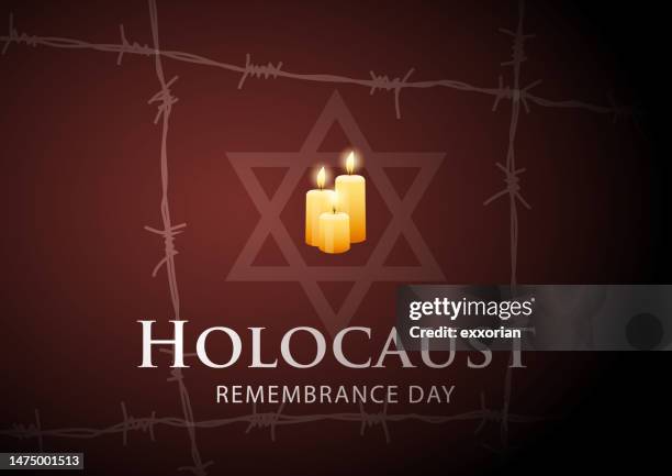 remembering the holocaust - nazism stock illustrations