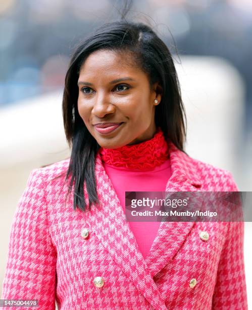 Denise Lewis attends the 2023 Commonwealth Day Service at Westminster Abbey on March 13, 2023 in London, England. The Commonwealth represents a...