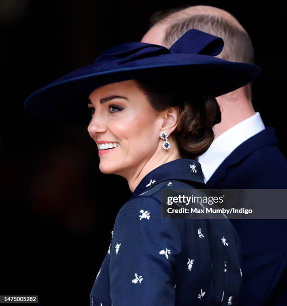 Catherine, Princess of Wales attends the 2023 Commonwealth Day Service at Westminster Abbey on March 13, 2023 in London, England. The Commonwealth...