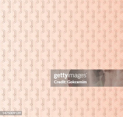 Islamic Rose Pattern Rose Gold Islamic Pattern Abstract Background High-Res Vector Graphic ...