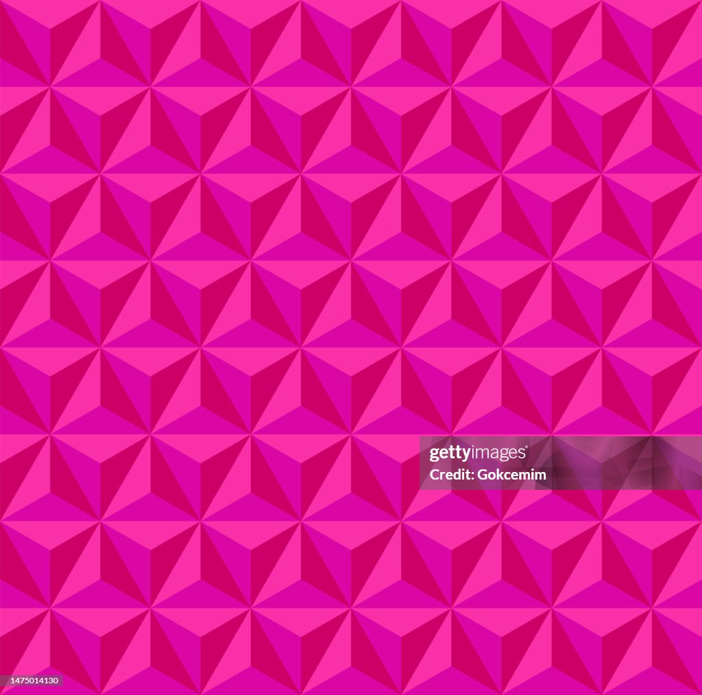 3d Triangle Seamless Pattern. Abstract Geometric Background.