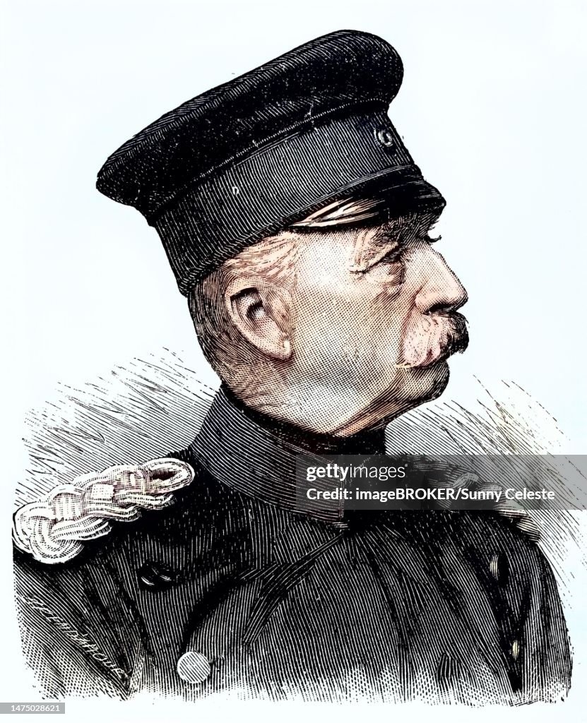 Military people of Germany in the Franco-Prussian War 1870, 1871, Friedrich Wilhelm Adalbert von Bredow, 25 May 1814, 3 March 1890, was a Prussian officer, last lieutenant general, Germany, Historical, digitally restored reproduction from a 19th century