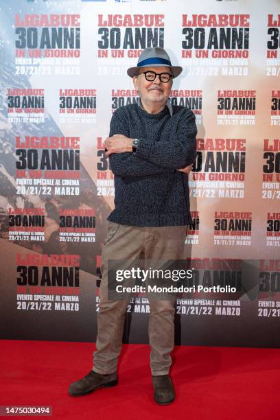 Italian multi-instrumentalist and composer Mauro Pagani attends at the presentation of the docu-film 30 Anni in un Giorno dedicated to the Campovolo...