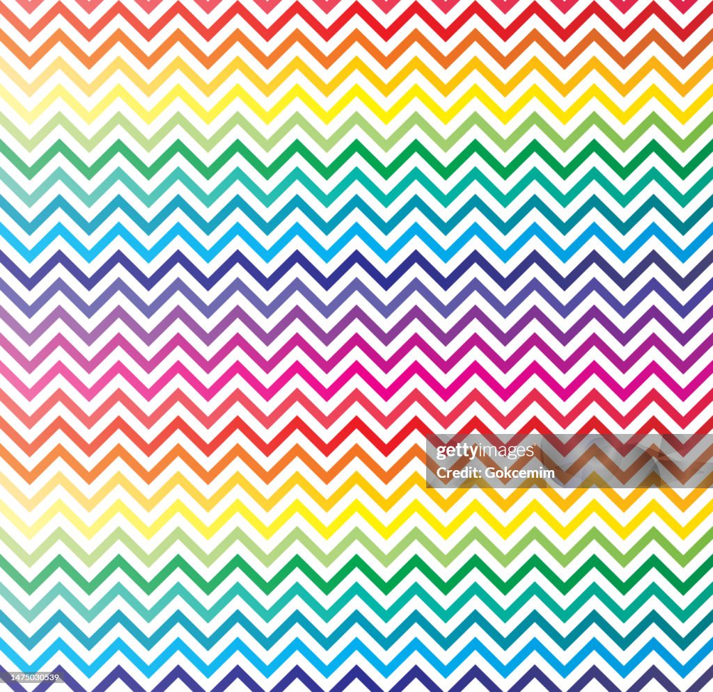 Arco iris coloreado Chevron Zig zag Patrón Fondo abstracto.