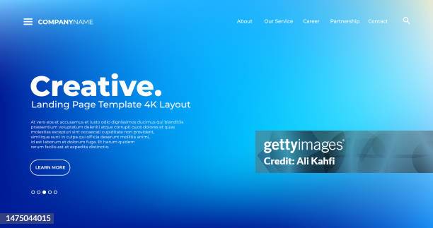 illustrations, cliparts, dessins animés et icônes de modèle de page de destination 4k - abstrait dynamique, moderne, futuriste, multicolore, simple pour l’arrière-plan du modèle de site web - gradient