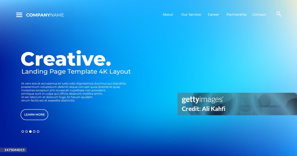 4K Landing Page Template - Abstract dynamic, modern, futuristic, multi colored, simple for website template background