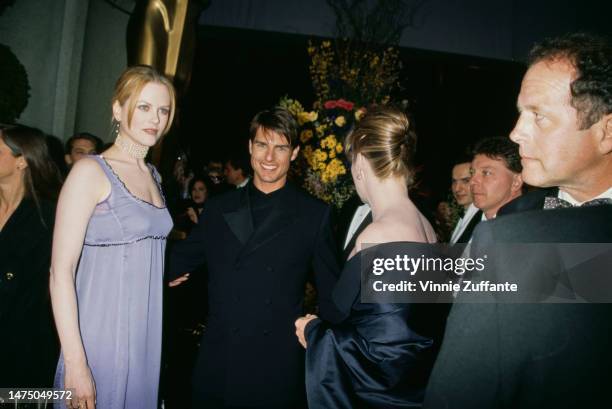 Nicole Kidman, Tom Cruise and Meryl Streep during the 68th Annual Academy Awards at Dorothy Chandler Pavilion in Los Angeles, California, United...
