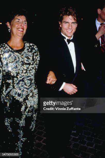 Tom Cruise and his mother Mary Lee Pfeiffer during the 47th Annual Golden Globe Awards at the Beverly Hilton Hotel in Beverly Hills, California,...