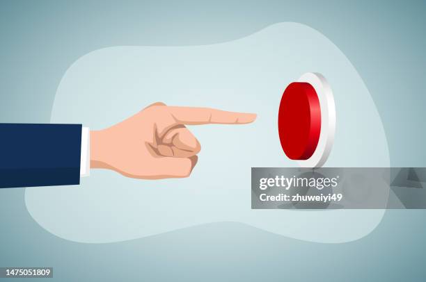 panic button - hand buzzer stock illustrations