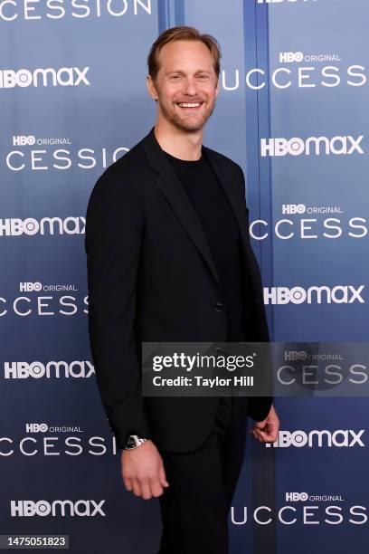 Alexander Skarsgard attends the Season 4 premiere of HBO's "Succession" at Jazz at Lincoln Center on March 20, 2023 in New York City.