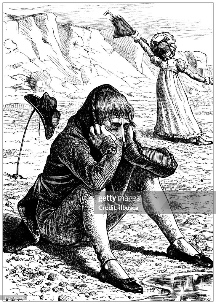 Antique illustration of Lewis Carroll's poems and fables