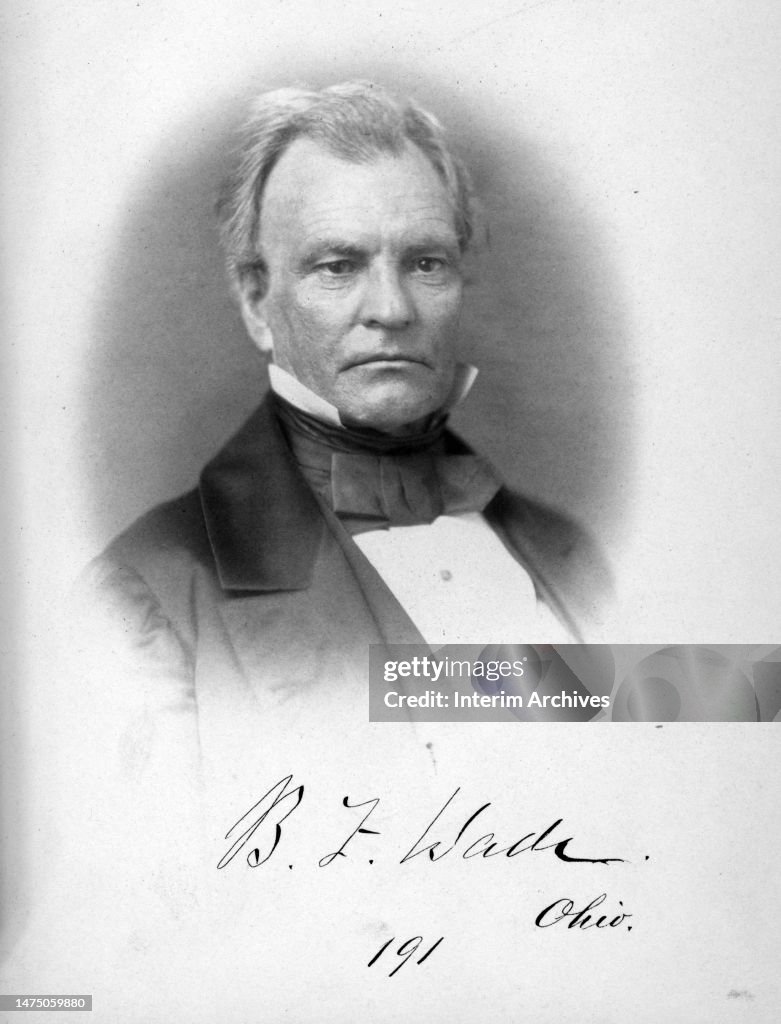 Portrait of American politician Benjamin Wade who served as Ohio ...