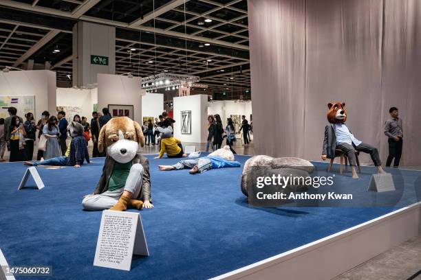 General view during the preview day of Art Basel Hong Kong at the Hong Kong Convention and Exhibition Centre on March 21, 2023 in Hong Kong, China.