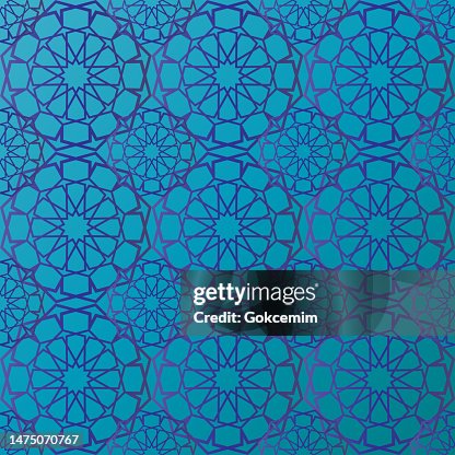 Islamic Gradient Metallic Gradient Islamic Pattern Abstract Background High-Res Vector ...