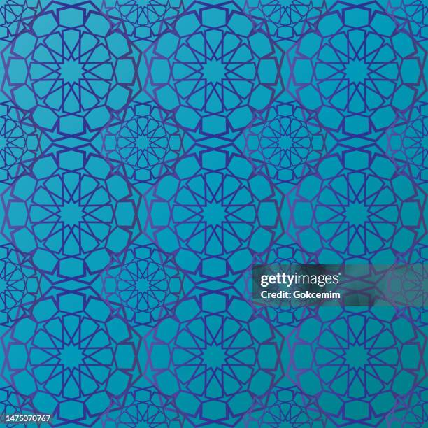 metallic gradient islamic pattern abstract background. - ottoman empire stock illustrations