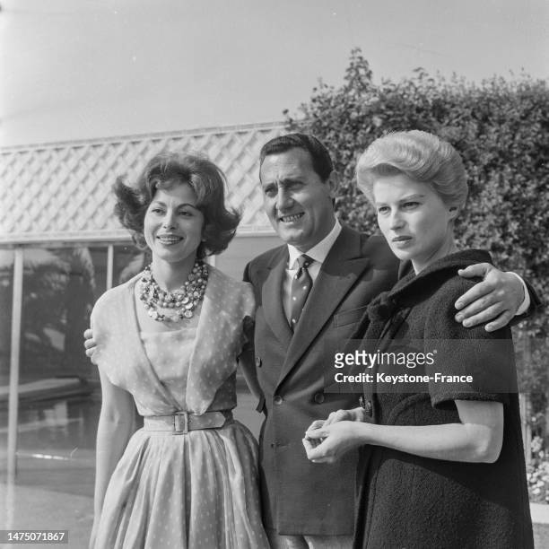 Haya Harareet, Alberto Sordi et Silvana Mangano à Cannes, en mai 1960.