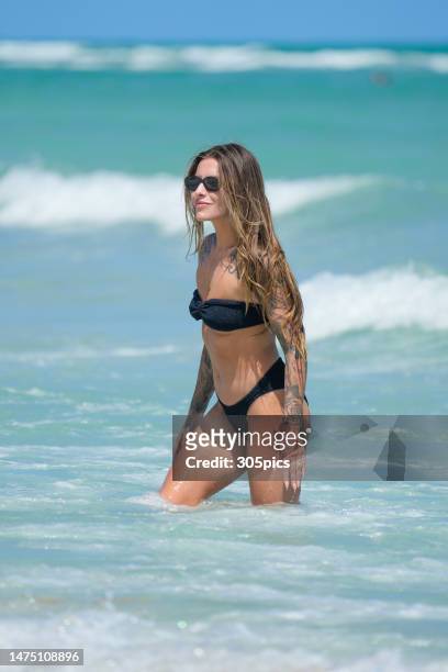 Sophia Thomalla is seen on March 21, 2023 in Miami, Florida.