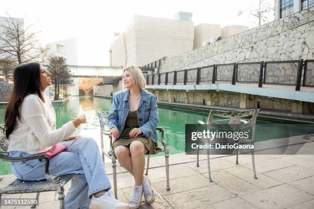 friends walking through the city - nuevo leon state stock pictures, royalty-free photos & images