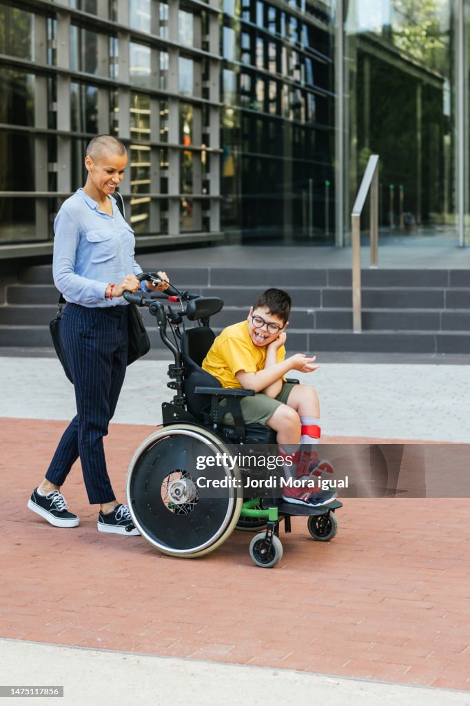 Multiple Disability Kid A Child With Multiple Disabilities Sits In A Wheelchair While His ...