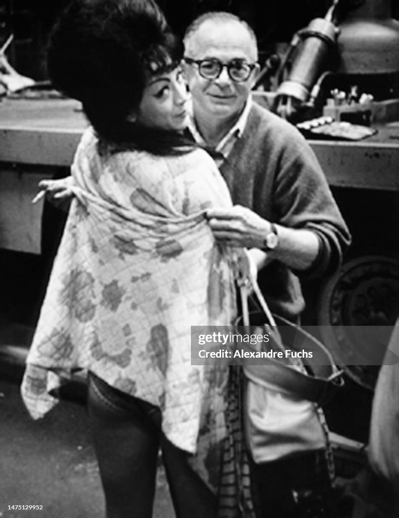 Billy wilder And Tura Satana On The Set