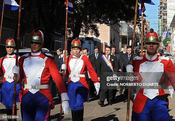 Paraguay's President Federico Franco, who took office on June 22 following the impeachment and dismissal of former president Fernando Lugo, heads to...