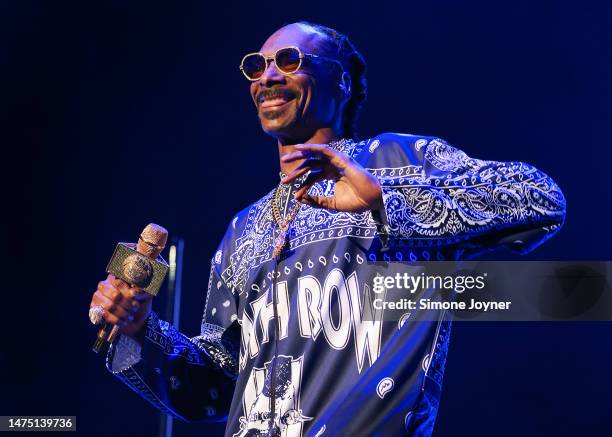 Snoop Dogg performs at The O2 Arena on March 21, 2023 in London, England.