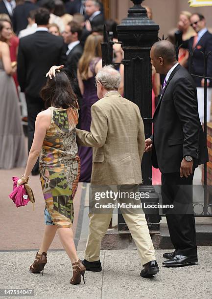 Actor/filmmaker Woody Allen and his wife Soon-Yi Previn attend Alec Baldwin and Hilaria Thomas' wedding ceremony at St. Patrick's Old Cathedral on...