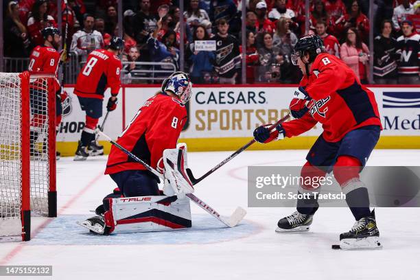 Oshie, Zach Fucale, and the rest of the Washington Capitals players wear number 8 on their jerseys during warmups to honor teammate Alex Ovechkin for...