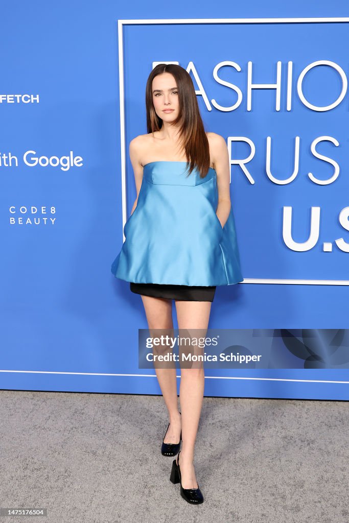 Zoey Deutch attends the Fashion Trust US Awards at Goya Studios on