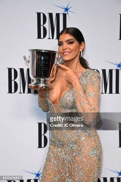 Honoree Ana Bárbara, winner of the BMI Icon Awardattends the 2023 BMI Latin Awards at Beverly Wilshire, A Four Seasons Hotel on March 21, 2023 in...