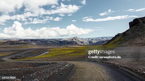 road to eyjafjallajökull - iceland nature stock pictures, royalty-free photos & images