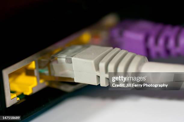 network cables - modem stockfoto's en -beelden