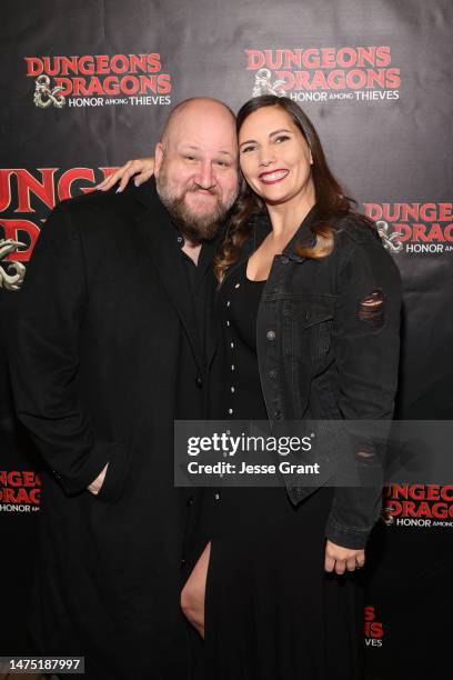 Stephen Kramer Glickman and Mary Carr attend a Special Straw Hat Goofy Screening of Paramount Pictures “Dungeons & Dragons: Honor Among Thieves” at...