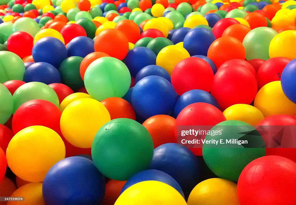 Colourful plastic balls