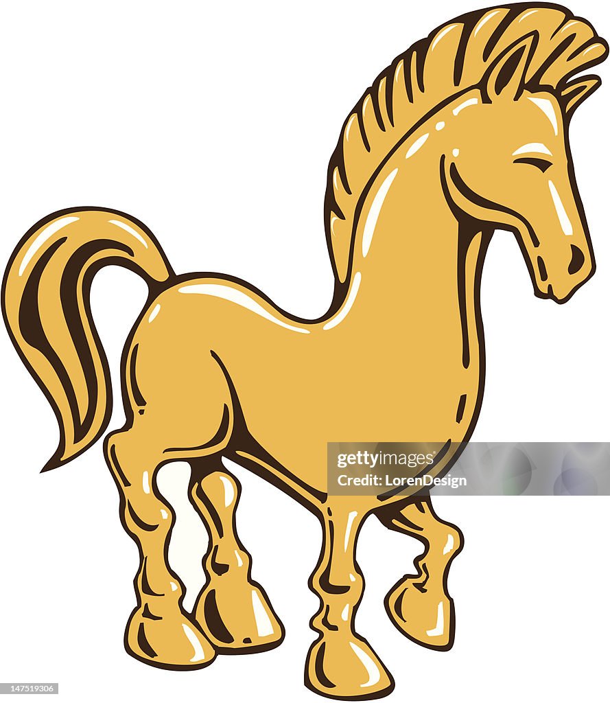 Golden Horse Cartoon
