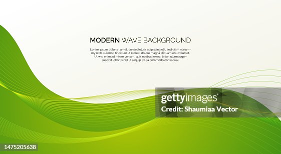 White and green wavy vector abstract background illustration with curved lines and gradient White and green wavy vector abstract background illustration with curved lines and gradient